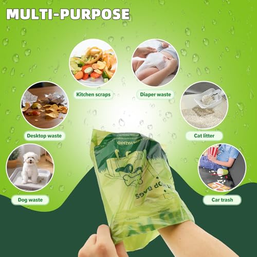 Dog Poop Bags Rolls, 540 Count Extra Thick Tear Resistant Poop Bags for Dogs, Leak Proof Pet Waste Bag for Outdoor Doggie Walking and Cat Litters Cleaning - size: 1 Count (Pack of 540)