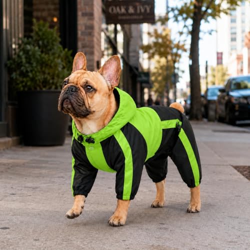 Pet Apparel Large Dog Clothing Raincoat Pet Clothes Rain Coat For Big Large Dogs Red Green Waterproof (L-XS, Green) - color: Green, size: L-XS (Medium Dog ~20lbs)