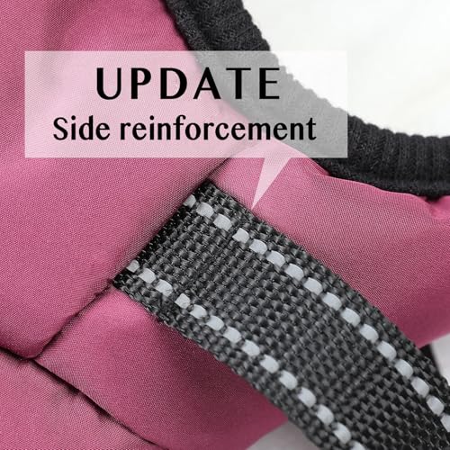 Aiboria Dog Jacket Dogs Vest Coat Windproof Warm Pet Fleece Dog Sweater Padded Vest with Chest Strap Harness Red S - color: Red, size: Small