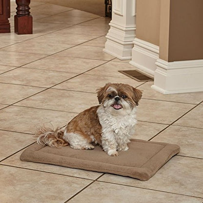 MidWest Homes for Pets Small QuietTime Taupe Micro Terry Pet Bed, Ultra-Soft & Cushioned Crate Pad for 24-inch Crates, Machine Washable, For Small Dogs & Cats - size: 24 inch