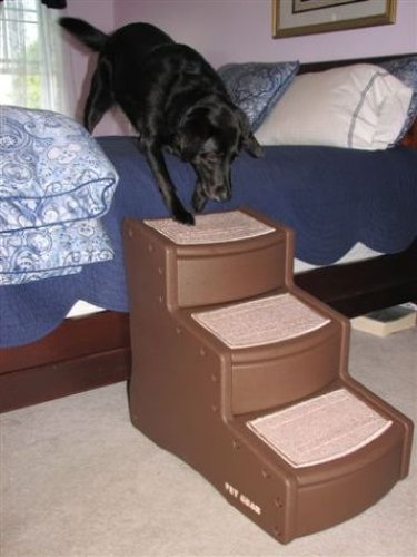 Pet Gear Easy Step III Pet Stairs, 3-step/for cats and dogs up to 150-pounds, Large, Cocoa