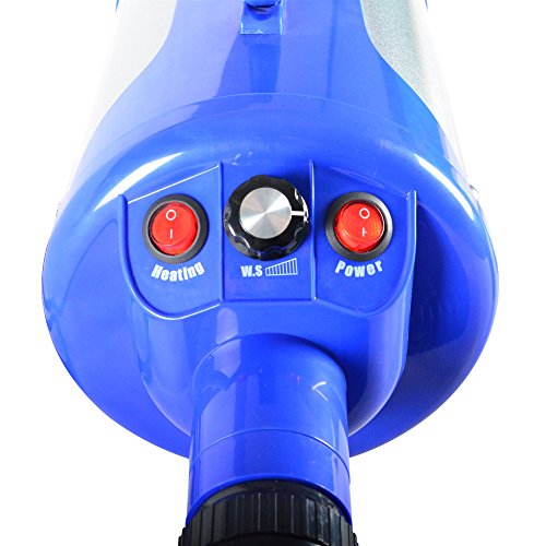 SHELANDY Groomer Partner Pet Hair Force Dryer Dog Grooming Blower with Heater (Blue) - color: Blue