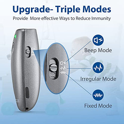 MODUS Dog Barking Control Devices 3 Modes Ultrasonic Dog Training and Anti-Barking Device Rechargeable Dog Barking Deterrent Devices.Alternative to Anti bark collar,Barking Silencer Indoor and Outdoor - color: Grey Dog Barking Deterrent Devices