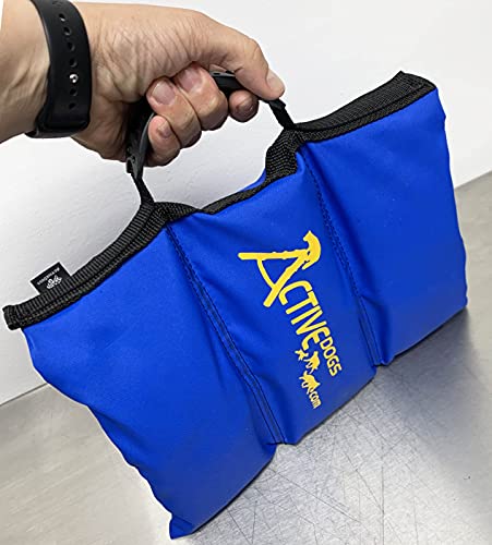 ActiveDogs Agility Saddlebag Sand Bag w/Weights 13# - Non-Constricting Saddlebags for Stabilizing Dog Agility Tunnel Equipment Indoor or Outdoor