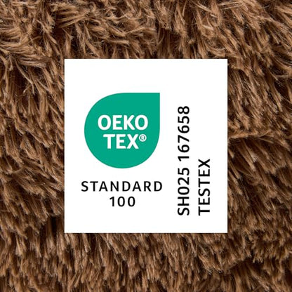 Town & Country Luxe CuddleTown Fuzzy Solid Donut Pet Bed, Soft, Cozy & Calming, Non-Slip Bottom, 100% Machine Washable, Brown, XS 19"x19"x7" Round - color: Brown, size: Extra Small 19"x19"x7" Round