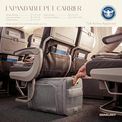 Top-Expandable Pet Carrier with Treat & Pet Window,17x11x9.5 Inch Alaska Hawaiian Airline Approved,Soft-Sided Dog Carrier for Small Dogs and Cats,Travel Cat Carrier with Locking Safety Zippers,Grey - color: Grey, size: 17.0"L x 11.0"W x 9.5"H
