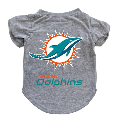 Littlearth NFL Miami Dolphins Pet T-Shirt, Team Color, X-Small - color: Miami Dolphins, size: X-Small