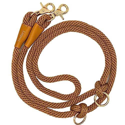 7FT Multifunctional Rope Dog Leash,Hands Free Crossbody Rope Leash - color: Macchiato