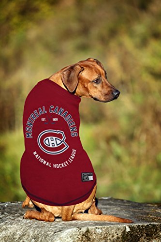 NHL Montreal Canadiens Tee Shirt for Dogs & Cats, X-Small. - Are You A Hockey Fan? Let Your Pet Be An NHL Fan Too! - color: Montreal Canadiens, size: X-Small