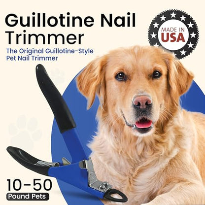 Resco Deluxe Dog Nail Clippers for Small to Medium Dogs - Professional USA-Made Guillotine Trimmer - Heavy Duty Steel, Blue - size: Small/Medium Clipper