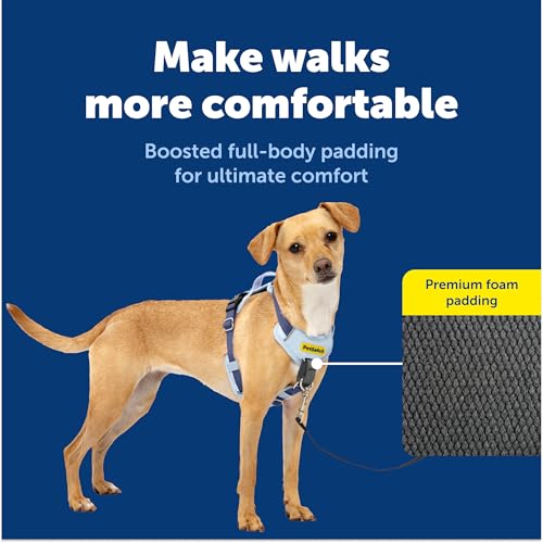 PetSafe Easy Walk Comfort No-Pull Dog Harness Full-Body Padding - Better Walks on the First Use - 5 Points of Adjustment X-Small, Blue - color: Blue, size: Extra Small