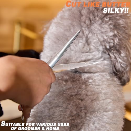 High-end Professional Dog Grooming Scissors Pet Grooming Shears 7 Inches Extremely Very Sharp Made Of Stainless Steel Alloy By Hand For Dog Cat Groomer - style: 7inch Shears