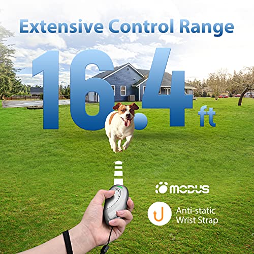 MODUS Dog Barking Control Devices 3 Modes Ultrasonic Dog Training and Anti-Barking Device Rechargeable Dog Barking Deterrent Devices.Alternative to Anti bark collar,Barking Silencer Indoor and Outdoor - color: Grey Dog Barking Deterrent Devices