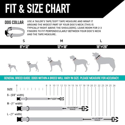 Wolfgang Heavy Duty, Adjustable Dog Collar with Quick Release Nylon Buckle for Walking & Training, CutBow Print, Small - color: CutBow Print, size: Small (5/8 Inch x 8-12 Inch)