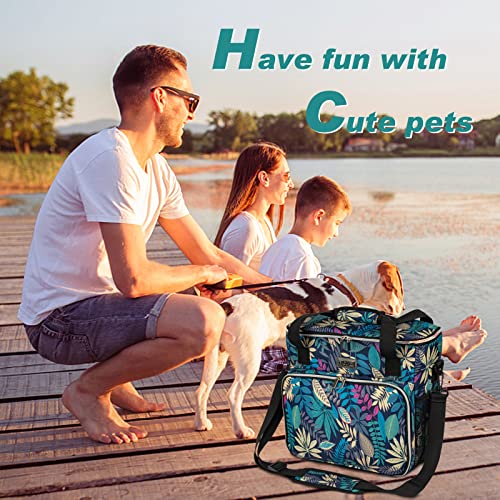 BAGLHER Dog Travel Bag, Pet Travel Bag (ALL Pet Travel Supplies), With 2 Pet Food Containers and 2 Collapsible Silicone Bowls; Essential Kits for Travel Hawaii - color: Hawaii, size: Medium