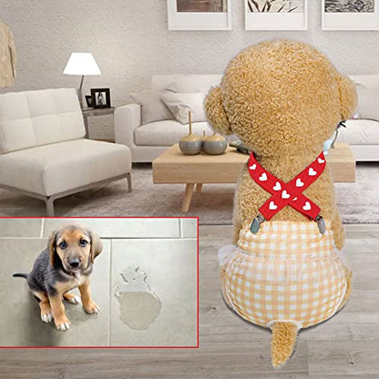 2Pcs Adjustable Dog Suspenders | Adjustable Dog Suspenders Diaper Keeper for Female Dog Skirts Dresses Pants Clothes - size: Medium