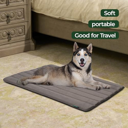 BALANCE Dog Crate Pad, Dog Foam Crate Mat Kennel Pad, Washable Water-Resistant Pet Bed Flat Dogs Cage Mat for X-Large Dogs - color: Brown, size: 42.0"L x 28.0"W x 0.8"Th
