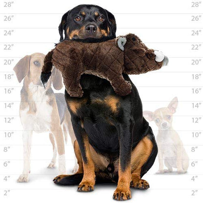MIGHTY Tuffy 2 Pack Warthog Dog Toys | Ultra Durable Plush Toy with Multiple Layers & Reinforced Seams , Washable and Floats , Mighty® Construction - color: 2PK Brown Warthog