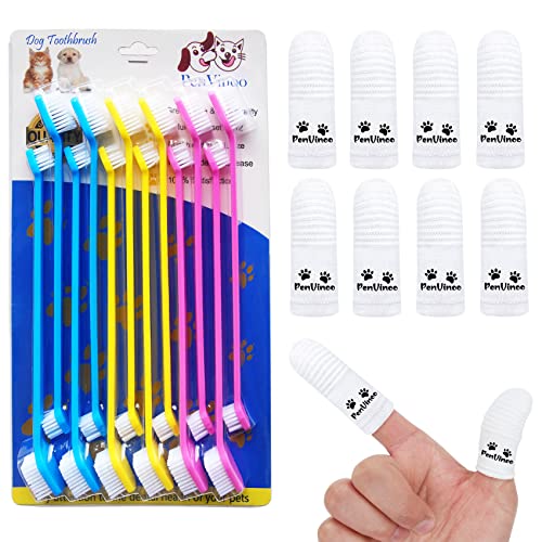 20 PCS Pet Dog Soft Toothbrush - Finger Toothbrush for Small to Large Dogs