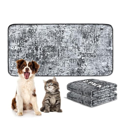 Qeils Washable Pee Pads for Dogs, 2 Pack Reusable Puppy Pads 24"x48" Super Absorbent Leakproof Dog Training Pads, Non-Slip Potty Pads for Gallery, Floor, Couch, Litter Mat Pet Essentials - size: 24"*48"(Pack of 2)