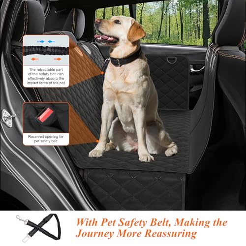 ICWEIMEI Dog Car Seat Cover, Waterproof Back Seat Covers for Dog Travel Non-Slip Pet Car Seat Protector Pet Car Seat Cover for Cars Trucks SUV - color: Black