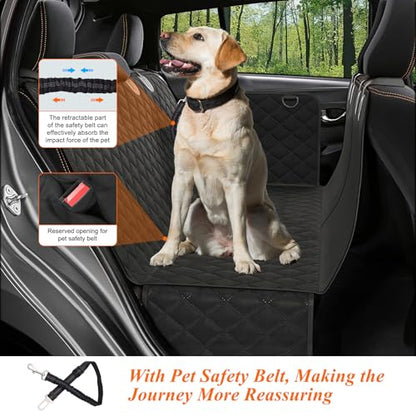 ICWEIMEI Dog Car Seat Cover, Waterproof Back Seat Covers for Dog Travel Non-Slip Pet Car Seat Protector Pet Car Seat Cover for Cars Trucks SUV - color: Black