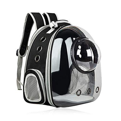 AJY Black Cat Carrier Dog Carrier Backpack, Pet Carrier Back Pack Pack for Small Medium Cat Puppy Doggie, Dog Body Carrying Bag Travel Space Capsule for Travel, Hiking, Walking & Outdoor Use