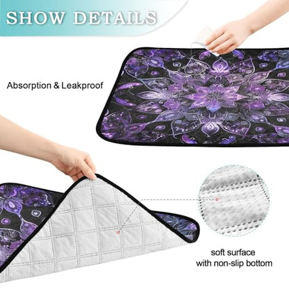 Qilmy Mandala Pet Mat, Waterproof Reusable Dog Training Pad Anti-Slip Pet Creat Pad for Small Medium Large Dogs and Cats - size: Medium+Large