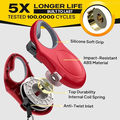 Fida Retractable Dog Leash X-Small Breed, 10ft Durable Pet Walking Leash for Extra Small Dogs/Cats/Small Animals up to 18 lbs, 360° Tangle Free, Red - color: Red, size: X-Small