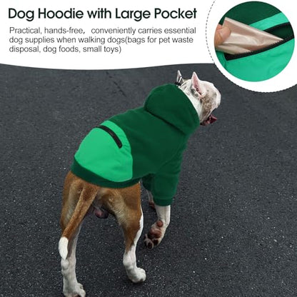 Nanaki Dog Hoodie for Small Dogs Male Female, Warm Sweatshirt Fleece Dog Sweater with Hood & Pocket- Long Sleeve,Adjustable Half-Zip, Fall Winter Spring, Puppy Chihuahua Pullover Coat Jacket Green,XS - color: Green, size: XS(Chest Girth: Less than 14.2")
