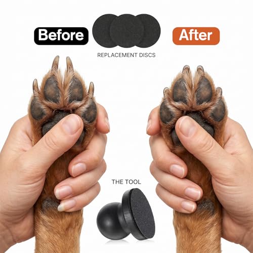 Dog Nail File with 3 PCS Replaceable Filing Disc, Wood Nail Filer Board for Dogs Cats, Dog Scratch Pad for Smooth and Healthy Nails
