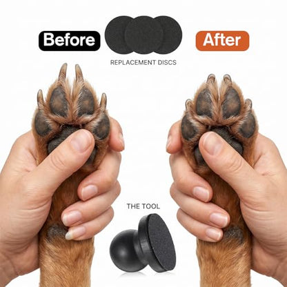 Dog Nail File with 3 PCS Replaceable Filing Disc, Wood Nail Filer Board for Dogs Cats, Dog Scratch Pad for Smooth and Healthy Nails