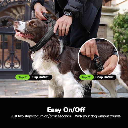 Didog No Pull Dog Harness with Breathable Mesh Padded,Reflective & Quick Fit Light Weight Dog Strap Vest Harness,Easy for Walking Training (XS:Chest 15-18", Mesh-Black) - color: Black, size: XS: Chest 15-18", Fit 9-18 lbs