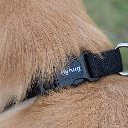 Hyhug Small Dog Collar Quick-Release Black| Heavy-Duty Nylon Puppy Collar, Adjustable & Durable Pet Supplies for Boy & Girl Dogs (Small, Black) - color: Black, size: Small