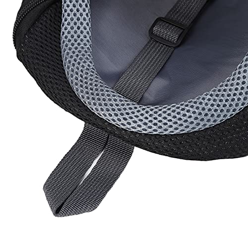 Pet Knapsack Backpack, Dog Carrying Bag with Ventilation Window, Spacious Oxford Cloth Pet Carrier for Small Dogs, Adjustable Padded Straps and Removable Cushion (Black) - color: Black