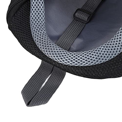 Pet Knapsack Backpack, Dog Carrying Bag with Ventilation Window, Spacious Oxford Cloth Pet Carrier for Small Dogs, Adjustable Padded Straps and Removable Cushion (Black) - color: Black