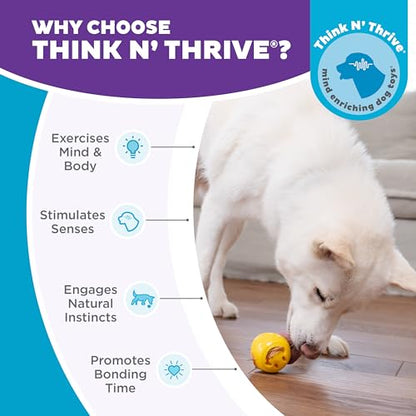 Outward Hound Nooks Happiness Interactive Durable Treat-Dispensing Dog Toy, Stuffable Puzzle Ball for Solo Play or Pair with Large Snoop, Mint-Scented, No BPA - color: Yellow Nook (Works with Large Snoop)