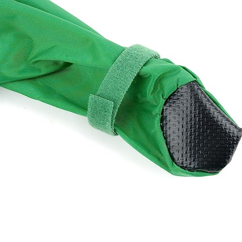 PAIDEFUL Small Dog Full Body Coverage Raincoat Solid Four-Leg Onesie Rain Jacket Waterproof Hoodie Puppy Clothes Button Lightweight Cats Costume, Green, XL - color: green, size: XL: Chest: 19.7", Back: 16.5"