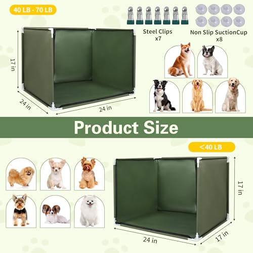 Dog Pee Pad Holder with High Walls,Waterproof Puppy Litter Box,Foldable Indoor Dog Potty,No Spill Pet Toilet for Small/Medium Puppy, Easy Clean,Army Green (24"x17.7"x17.7") - size: 24"x17.7"x17.7"