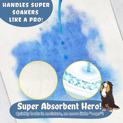 LeapSheep Dog Diaper Liners Pee Pads for Male and Female Dogs, Dog Period Pads, Super Soft Absorbtion Dog Booster Pads Fits Belly Bands, Wraps and Washable Doggy Diapers Female (L, 20) - size: Large