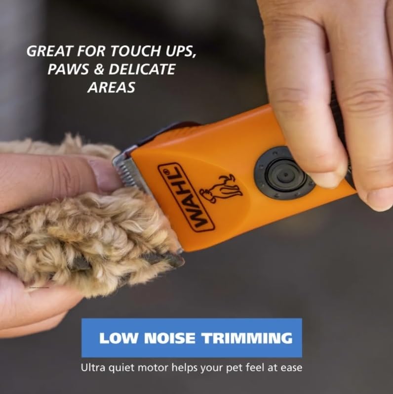 Wahl Touch-Up Dog Clippers & Hair Trimmer – Face, Paw, Ear & Body Dog Grooming Kit – Low Noise Cordless Battery Powered Pet Hair Clipper for Dogs & Cats Model - 3023889