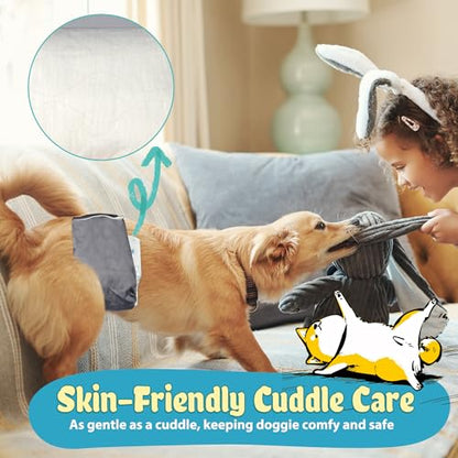 LeapSheep Dog Diaper Liners Pee Pads for Male and Female Dogs, Dog Period Pads, Super Soft Absorbtion Dog Booster Pads Fits Belly Bands, Wraps and Washable Doggy Diapers Female (M, 20) - size: Medium