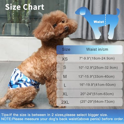 JoyDaog Reusable Dog Belly Bands for Male Dogs Diapers,5 Pack Premium Washable Dog Diapers Male Doggie Nappies Wrap,XL - size: X-Large (Pack of 5)