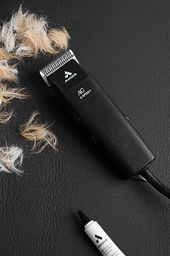 Andis 12845 Ultra-Light 2-Speed Professional-Grade Detachable Blade Clipper, Animal/Dog Grooming, for All Coats & Breeds, AG, Black (Pack of 6) - size: #10 (Pack of 6)