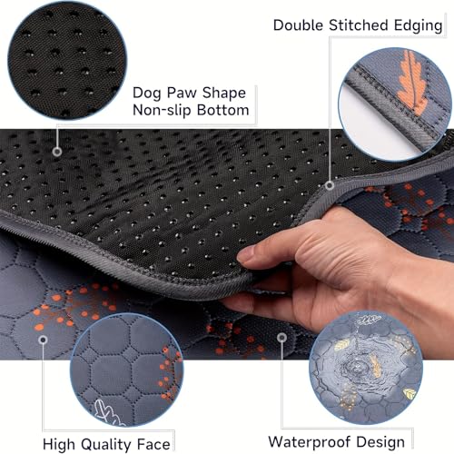 4'Pcs Washable Pee Pads, Reusable Puppy Pet Training Pads, Waterproof Dog Crate, Whelping Pad, Non-Slip Protects Against Urine Leakage Deep Grey Medium - color: Deepgrey, size: Medium