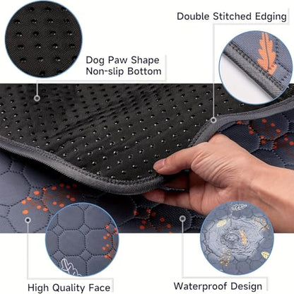 4'Pcs Washable Pee Pads, Reusable Puppy Pet Training Pads, Waterproof Dog Crate, Whelping Pad, Non-Slip Protects Against Urine Leakage Deep Grey Medium - color: Deepgrey, size: Medium