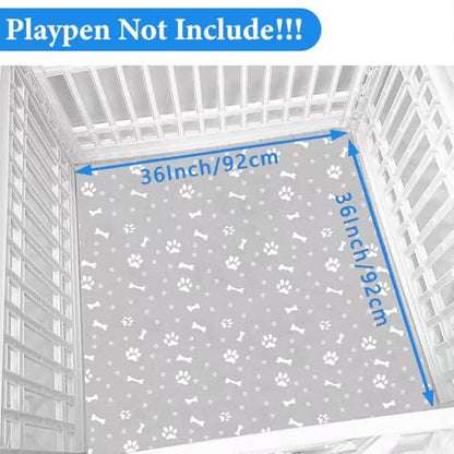 Dog Playpen Bottom Pad fit 36" x 36“ Puppy Playpen(Fence NOT Included),Reusable Pet Training Pads Dog Crate Pad,Waterproof Pet Pads,Whelping Pads,Puppies/Small Dogs,Hoop and Loop Design,Gray Bottom - color: 36"-BOTTOM-GRAY