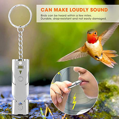 Gonetre Parrot Training Ultrasonic Whistle Pigeon Training Whistle Flying Training Whistle Back to The Nest Whistle Metal Whistle