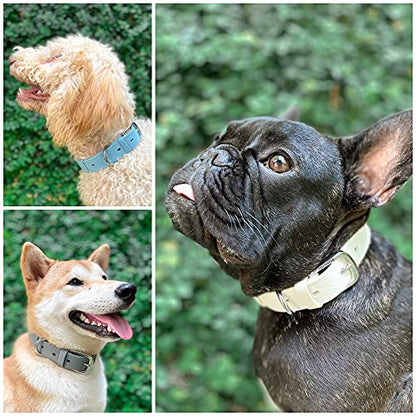 Tuff Pupper Classic Heavy Duty Dog Collar | 10x Stronger Than Leather | 100% Waterproof & Odor Proof Dog Collar | Tough Rust-Proof All Metal Hardware - color: Snow White