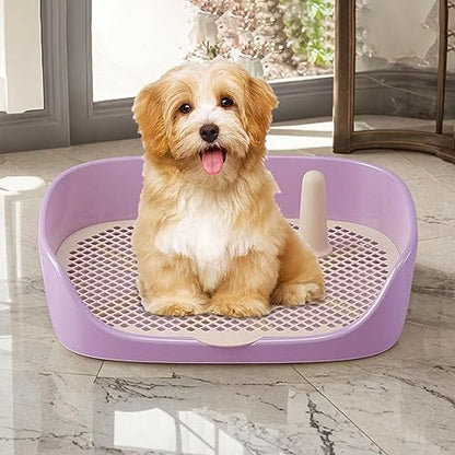 Dog Toilet Training Potty Tray, Pet Pan Bedpan Training Pads Holder Training Pad Toilet Potty Trainer for Small Animals, Home, Puppy, Purple 40x30x11cm - color: Purple 40x30x11cm